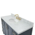 thumbnail image 4 of Ariel Taylor 55 In. Oval Sink Vanity With Carrara White Marble Countertop In Midnight Blue, 4 of 10