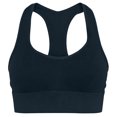 thumbnail image 7 of Wang6 Cropped Racerback Workout Tank Tops for Women Trendy Ribbed Workout Bras Sleeveless Yoga Tops Summer Crew Neck Running Gym Sports Shirts Black L, 7 of 7