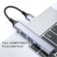 thumbnail image 4 of Concentrador USB de amplia compatibilidad con transferencia de datos, transmisión de alta velocidad, 4 puertos, 4 en 1, divisor de concentrador USB 3.0, accesorios para computadora, 4 of 5