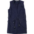 thumbnail image 1 of Chaleco de sarga Ralph Lauren para mujer azul pequeño, 1 of 1