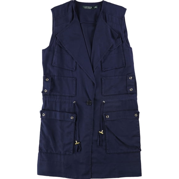 Chaleco de sarga Ralph Lauren para mujer azul pequeño