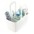 thumbnail image 2 of iDesign Plastic Divided Shower Caddy Tote, College Essential for Dorm Room, Bathroom - 11.75" x 6" x 12", White, 2 of 6