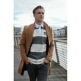 thumbnail image 4 of Guinness Long Sleeve Stripe Rugby Shirt 100% Cotton Pewter Cream Color, 4 of 9