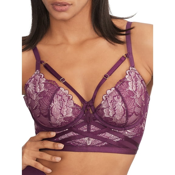 Pour Moi Womens After Hours Cage Longline Bra Style-27501