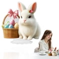 thumbnail image 2 of Easter Bunny & Egg Acrylic Decor - Decorations for Home, 2D Acrylic Bunny & Easter Egg Centerpiece Table Decor, Tabletop Ornaments Figurines for Home, Office, Party, Holiday, 2 of 9