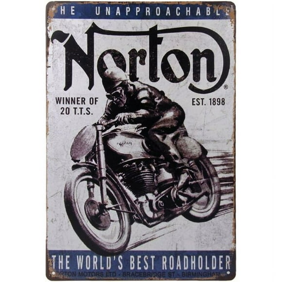Metal Poster Vintage Decorative Art Painting Poster for Bar Cafe Pub 20cmx30cm Motorcycle 1