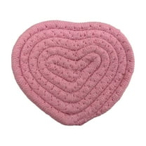 VWRXBZ Valentine's Day Heart Shaped Hot Pad Cotton Woven Heat Insulation Pad 4.9x4.1 Inch Hot Pink Kitchen Trivet Potholder for Romantic Dinner Party Gifts