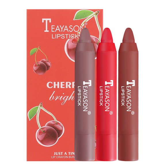 Matte Velvet Crayon Lipstick High Pigmented Long Lasting Moisturizing Lip Liner Lip Gloss Pencil Makeup(C)