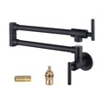 thumbnail image 1 of Grifo para llenado de ollas WOWOW, soporte de pared de latón negro mate, 1 of 7
