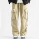 thumbnail image 1 of Pantalones largos de moda para hombre, color sólido, informales, elásticos, con cordones, holgados, deportivos, de trabajo, blusa para hombre, 1 of 4