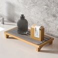 thumbnail image 2 of QJUHUNG Quick-Dry Stone Sink Caddy Organizer Set - Multifunctional  Durable Rectangular Drain Rack For Kitchen & Bathroom Sinks - Striped Design Home Storage Accessory, 2 of 7