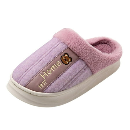 

Vedolay Fuzzy Slippers Women Fuzzy Plush Cozy Winter Bedroom Shoes Slippers for Indoor Purple 38