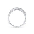 thumbnail image 4 of 14kt White Gold Womens Round Diamond Wedding Wrap Ring Guard Enhancer 3/8 Cttw, 4 of 4