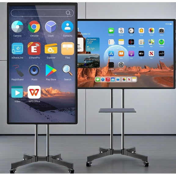 JYXCN Interactive Smart Board 49'', Boost Efficiency! All-in-One Interactive Whiteboard with Dual System & Cloud Sharing Touch Screen Computer for Education & Office