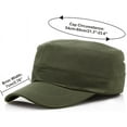 thumbnail image 5 of YooGuoGuo Washed Cotton Basic Cadet Army Cap Everyday Military Style Hat Vintage Flat Top Cap, 5 of 5