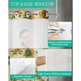 thumbnail image 4 of No Hook Shower Curtain with Snap in Liner, Summer Vintage Sunflowers Old Newspaper Texture Hotel Shower Curtains for Bathroom, Washable Shower Curtain Liner Set with Mesh Top Window, 66"x72", 4 of 6