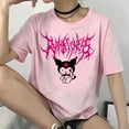 thumbnail image 3 of Gothic Kuromi Top Tee Cartoon T Shirt Sanrio Kuromi Women Manga T-shirt Y2k Graphic Tshirt Streetwear Top Tees Female Grunge, 3 of 10