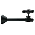 thumbnail image 2 of Westbrass Cross Handle Straight Valve with 5 inch Copper Sweat Extension Tube, Matte Black, 2 of 6