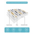 thumbnail image 5 of Quilts Full Size Bedding Set, Yellow Grey Striped Lightweight Quilted Comforter, Modern Abstract Geometric Stripes Soft Reversible Bedspread Coverlet with Pillow Covers for All Season, 78" x 90", 5 of 7