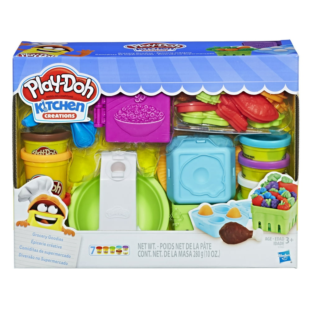 PlayDoh Kitchen Creations Grocery Goodies Play Food Set with 7 Cans