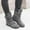 Gray# boots for women, variant on POROPL Mid-Calf Boots for Women Flat Womens Solid Color Medium Fall Womens Boots Shoes for Women