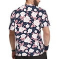 thumbnail image 2 of Wukai Leaves Flower Print Men's Short-Sleeved Mesh T-Shirt,Quick-Dry Short Sleeve Workout T-Shirt-XX-Large, 2 of 8