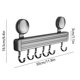 thumbnail image 3 of Estante para cucharas y palas de cocina con ventosa, gancho para colgar sin costuras, marco de metal, adhesivo fuerte, para dormitorio, resistente, diseño plegable, 2 niveles, organizador de, 3 of 9