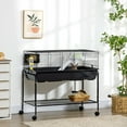 thumbnail image 2 of PawHut Small Animal Cage Deluxe Pet Habitat Rolling Rabbit Hutch, 2 of 10