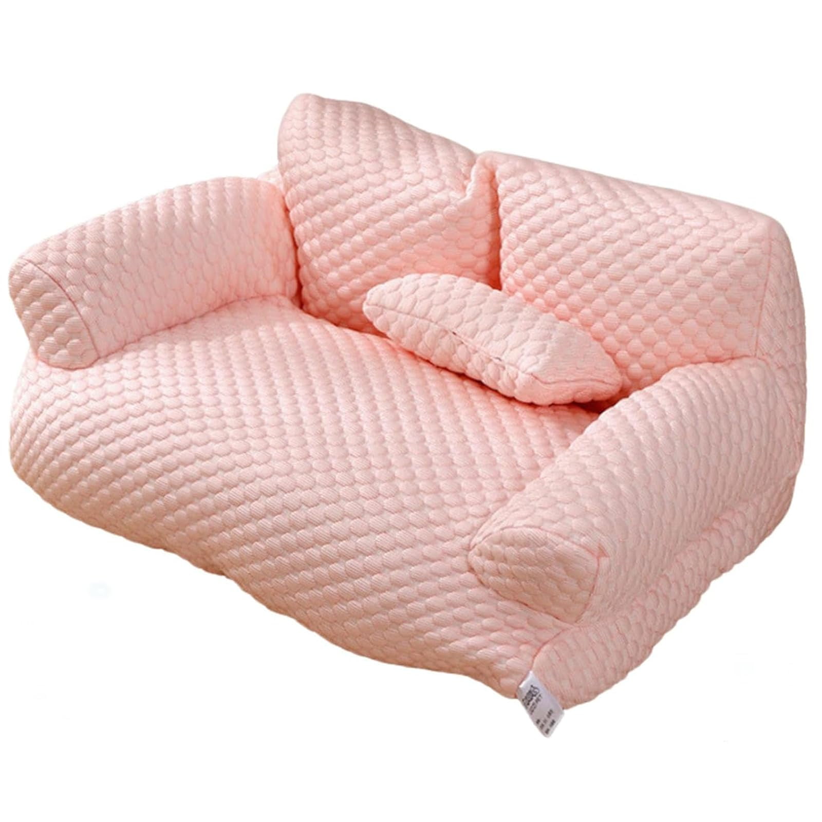 Ice Silk Cooling Dog Bed Washable Pet Sofa with Removable Cover & Non-Slip Base for Summer Indoor Rest Dogs & Cats