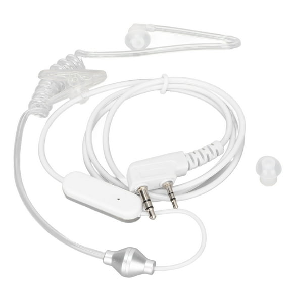 Walkie Talkie Earpiece Fashion Air Duct Headset K Head Earpiece Acoustic Tube Headset White Crystal