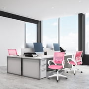 NEO CHAIR Office Computer Chair Ergonomic Mid-Back Mesh Desk Chair, Pink