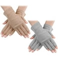 thumbnail image 1 of RV 2 pares de guantes de protección solar sin dedos para mujer, antideslizantes, protección UV, guantes de muñeca, guantes de protección solar, verano, conducción al aire libre, ciclismo, guantes de conducción Rojo Verde, 1 of 5