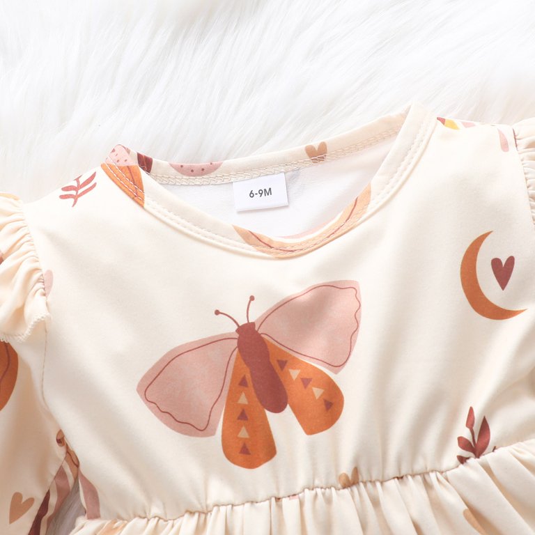 Rovga Toddler Kids Baby Girls Butterfly Pattern Princess Dress