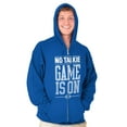 thumbnail image 3 of No Talkie Game is On Football Men Big & Tall Zip Hoodie Brisco Brands 5X, 3 of 6