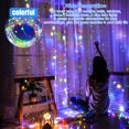 thumbnail image 2 of 9.8x9.8ft Window Curtain String Fairy Lights with Remote & Timer, 300 LED Fairy Twinkle Lights, 8 Lighting Modes with Hanging Hook for Bedroom Wedding Party Backdrop Outdoor Indoor Decoration, 2 of 8