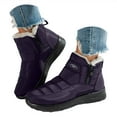 thumbnail image 3 of CAICJ98 Snow Boots for Women Warm Lined Ankle Booties Insulated Waterproof Womans Winter Boots (Purple,Size 8.5), 3 of 9