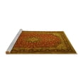 thumbnail image 2 of Ahgly Company Machine Washable Indoor Rectangle Medallion Yellow Traditional Area Rugs, 5' x 7', 2 of 4