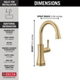 thumbnail image 2 of Delta Faucet 1920-CZ-DST Traditional Beverage Faucet, Champagne Bronze, 2 of 4