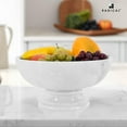 thumbnail image 4 of Radicaln White Marble Fruit Bowl 10" | Handmade Stone Candy Bowl, Decorative Fruit Dish & Banana Holder | Modern Kitchen Counter, Dining Table & Coffee Table Décor, 4 of 6