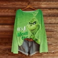 thumbnail image 2 of Christmas Shirts for Women 2025 Xmas Tree Graphic Long Sleeve Tops Green Large, 2 of 4