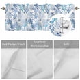 thumbnail image 3 of Kitchen Valances for Window, Watercolor Ocean Coral Starfish Light Filtering Rod Pocket Valance Curtain, Summer Marine Life Fish Short Curtains Window Topper for Bedroom Bathroom Living Room 60x18in, 3 of 9