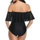thumbnail image 4 of Trajes de baño de una pieza con hombros descubiertos y encaje para mujer Tempt Me, 4 of 5