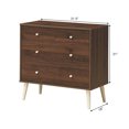 thumbnail image 2 of Gymax 4-Drawer Dresser Chest Cabinet Storage Organizer Rubber Leg W/Rail Walnut Finish, 2 of 10