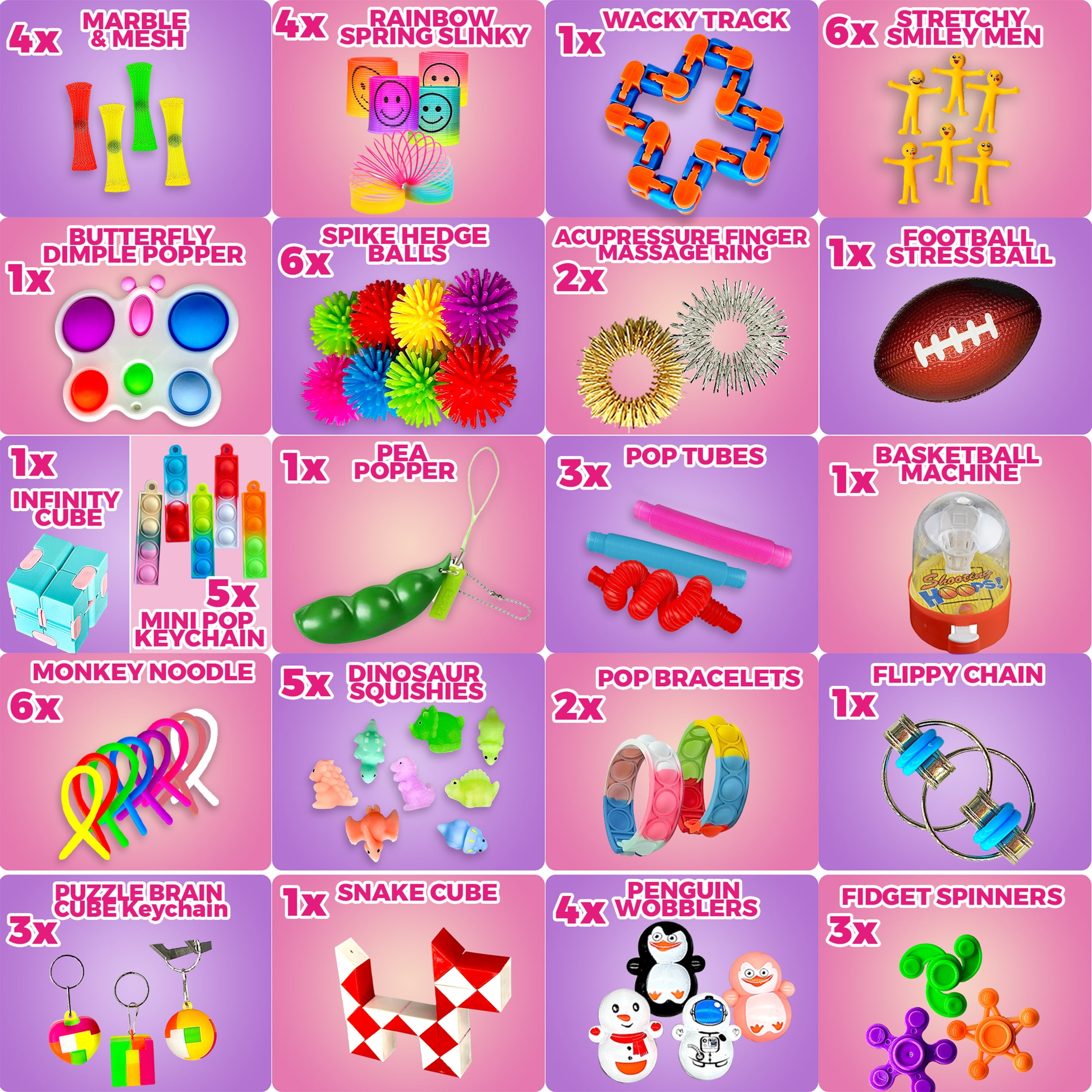 120 Pack Fidget Toys Set, Sensory Party Favors, ADHD Autism Stress Relief, Classroom Prizes  (图3)