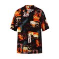 thumbnail image 5 of No Boundaries Printed Rayon Button Up Resort Shirt with Short Sleeves, Men's & Big Men's, 5 of 5