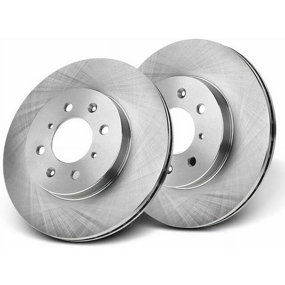 Front Brake Rotor Set 2 - Compatible with 2007 - 2014 Honda Fit 1.5L 4-Cylinder 2008 2009 2010 2011 2012 2013