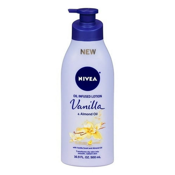 Nivea Infused Lotion With Vanilla Sent and Almond Oil For Skin, 16.9 oz, 2 Pack