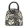 thumbnail image 1 of Balery Abstract Cat Faces Pattern Bolsa de Almuerzo para Mujeres, Caja de Almuerzo, Bolsa de Almuerzo Pequeña Impermeable, Tote de Almuerzo Reutilizable con Gran Capacidad, 1 of 6