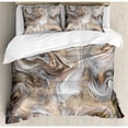 thumbnail image 3 of Ambesonne Retro Style Paintbrush Colors in Marbling Texture Watercolor Artwork Duvet Cover Set, 3 of 3