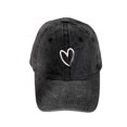 thumbnail image 2 of WQNVRNR Heart Print Baseball Cap- Men & Women Sun Hat Curved Bill Adjustable Snapback Outdoor Headwear Black Size Free Size, 2 of 2
